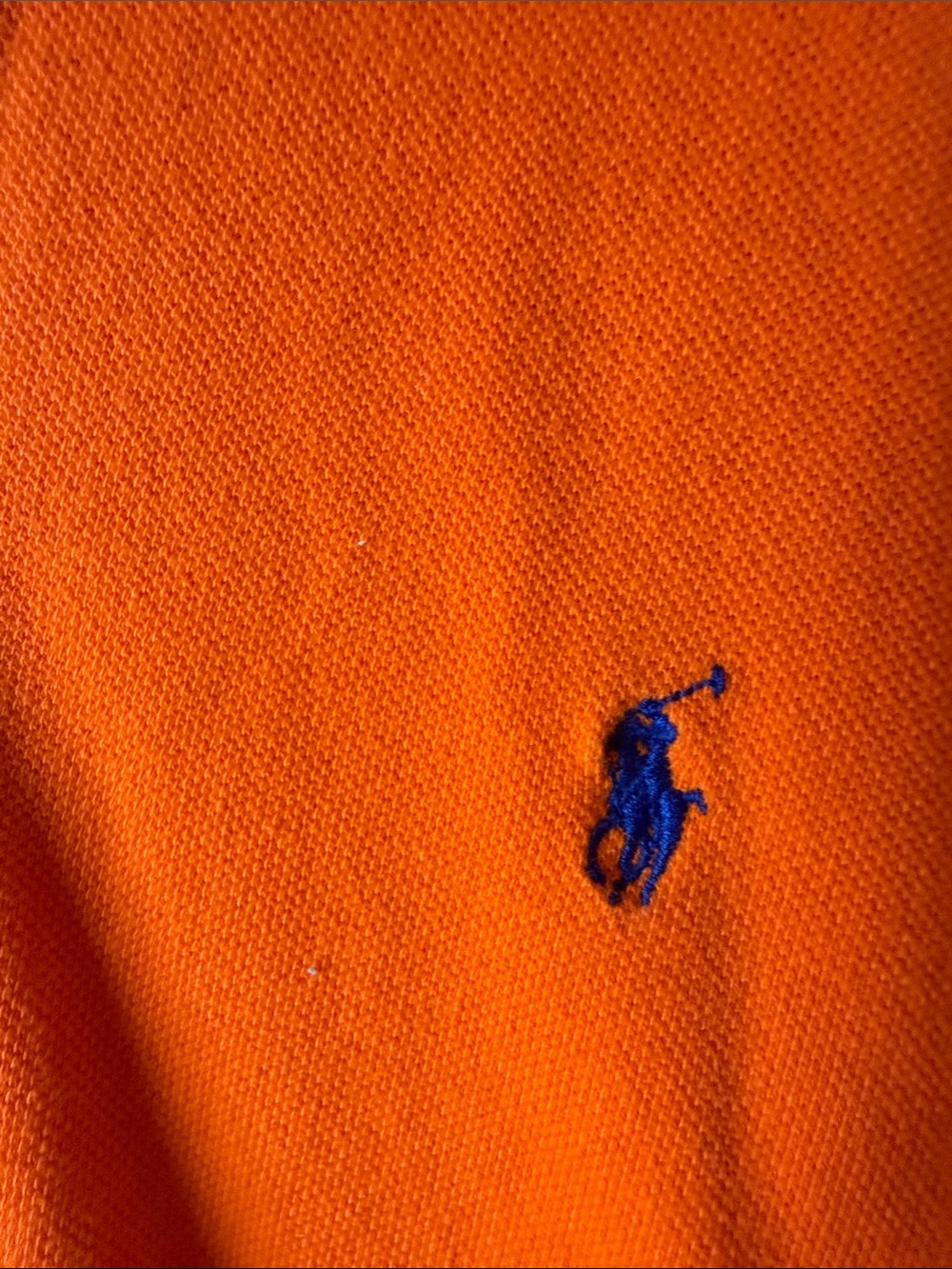 Polo by Ralph Lauren Orange Short-Sleeve Pique Polo with Navy Pony - Picture 3 of 5